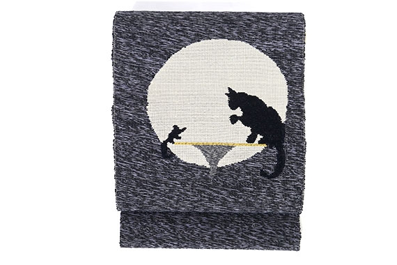 西陣織 手機のすくい織：猫